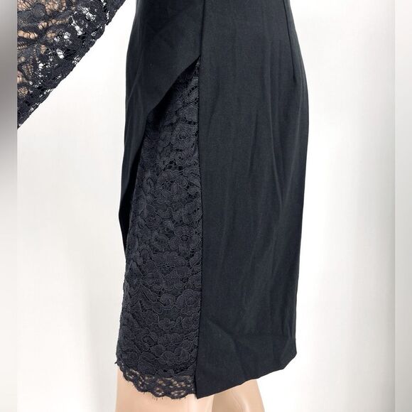 Venus Elegant Black Lace Mini Dress Size 10 - Picture 5 of 11